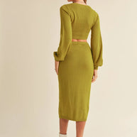 MABLE Front Twisted Knit Top and Midi Skirt Set-two piece set-Trendsi-[option4]-[option5]-[option6]-[option7]-[option8]-Shop-Boutique-Clothing-for-Women-Online