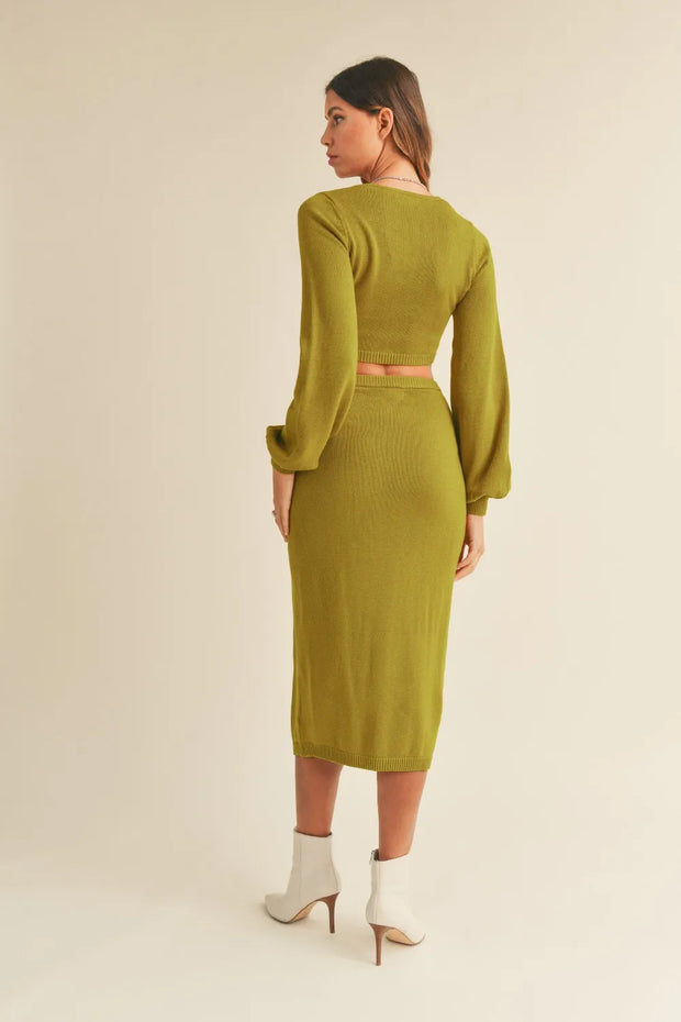 MABLE Front Twisted Knit Top and Midi Skirt Set-two piece set-Trendsi-[option4]-[option5]-[option6]-[option7]-[option8]-Shop-Boutique-Clothing-for-Women-Online