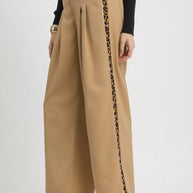 Umgee Front Pleated Wide-Leg Pants with Contrast Trim-Pants-Trendsi-[option4]-[option5]-[option6]-[option7]-[option8]-Shop-Boutique-Clothing-for-Women-Online