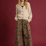 Umgee Chunky Cable Knit V-Neck Button-Up Cardigan-Cardigan-Trendsi-[option4]-[option5]-[option6]-[option7]-[option8]-Shop-Boutique-Clothing-for-Women-Online