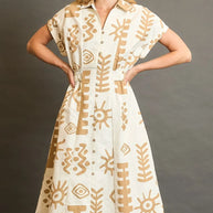 Umgee Full Size Abstract Print Elastic Waist Midi Dress Plus Size-Dresses-Trendsi-Tan-S-[option4]-[option5]-[option6]-[option7]-[option8]-Shop-Boutique-Clothing-for-Women-Online
