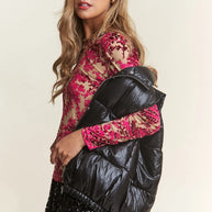 J.NNA Snap and Zipper Shiny Metallic Puffer Vest-Vest-Trendsi-[option4]-[option5]-[option6]-[option7]-[option8]-Shop-Boutique-Clothing-for-Women-Online