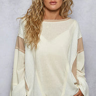 POL Contrast Round Neck Long Sleeve T-Shirt-Blouses-Trendsi-[option4]-[option5]-[option6]-[option7]-[option8]-Shop-Boutique-Clothing-for-Women-Online