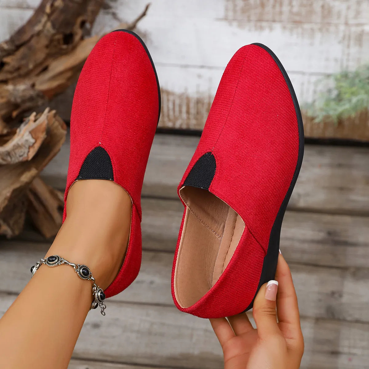 Breathable Mesh Slip-On Loafers-135 Flats-Trendsi-Red-36-[option4]-[option5]-[option6]-[option7]-[option8]-Shop-Boutique-Clothing-for-Women-Online