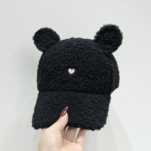 Cute Fluffy Bear Ears Winter Hat-Hats & Headwear-Trendsi-Black-One Size-[option4]-[option5]-[option6]-[option7]-[option8]-Shop-Boutique-Clothing-for-Women-Online