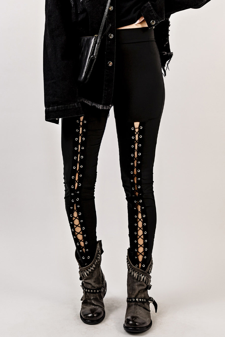 Grommet Lace Up Leggings-Pants-Trendsi-Black-S-[option4]-[option5]-[option6]-[option7]-[option8]-Shop-Boutique-Clothing-for-Women-Online