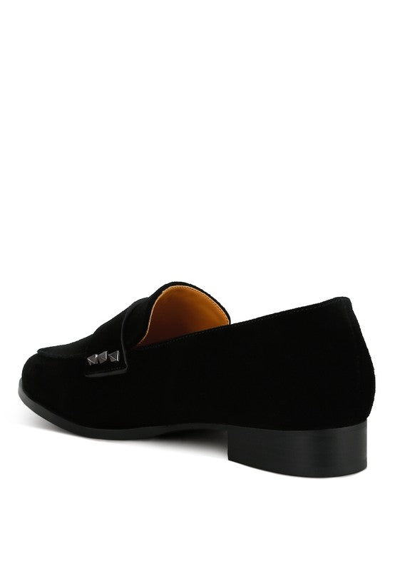 Durance Studded Genuine Suede Loafers-Rag Company-[option4]-[option5]-[option6]-[option7]-[option8]-Shop-Boutique-Clothing-for-Women-Online