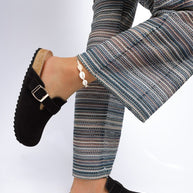 Ratiha Buckle Accent Slip-On Footbed Mules-Rag Company-[option4]-[option5]-[option6]-[option7]-[option8]-Shop-Boutique-Clothing-for-Women-Online