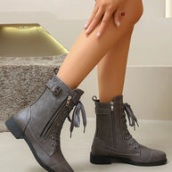 PU Leather Lace-Up Boots-Boots-Trendsi-[option4]-[option5]-[option6]-[option7]-[option8]-Shop-Boutique-Clothing-for-Women-Online