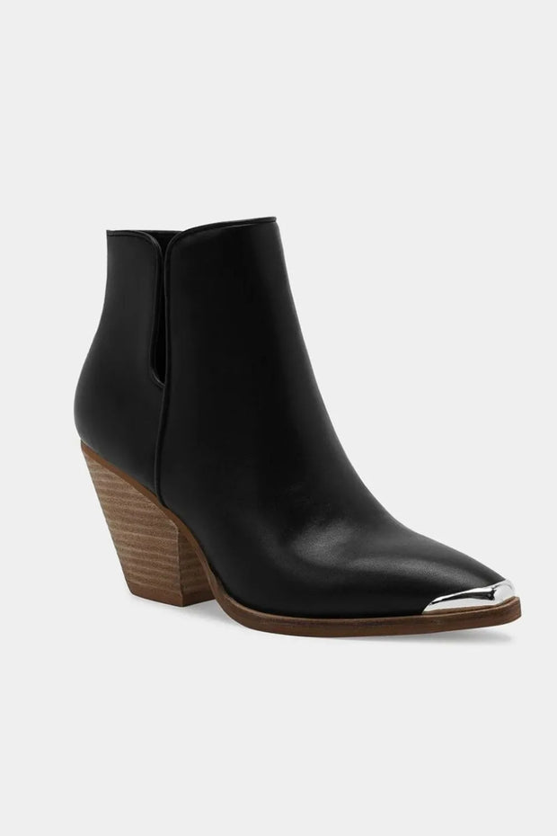 Beast Fashion Pointed Metal-Tip Toe Block Heel Ankle Boots-Boots-Trendsi-[option4]-[option5]-[option6]-[option7]-[option8]-Shop-Boutique-Clothing-for-Women-Online