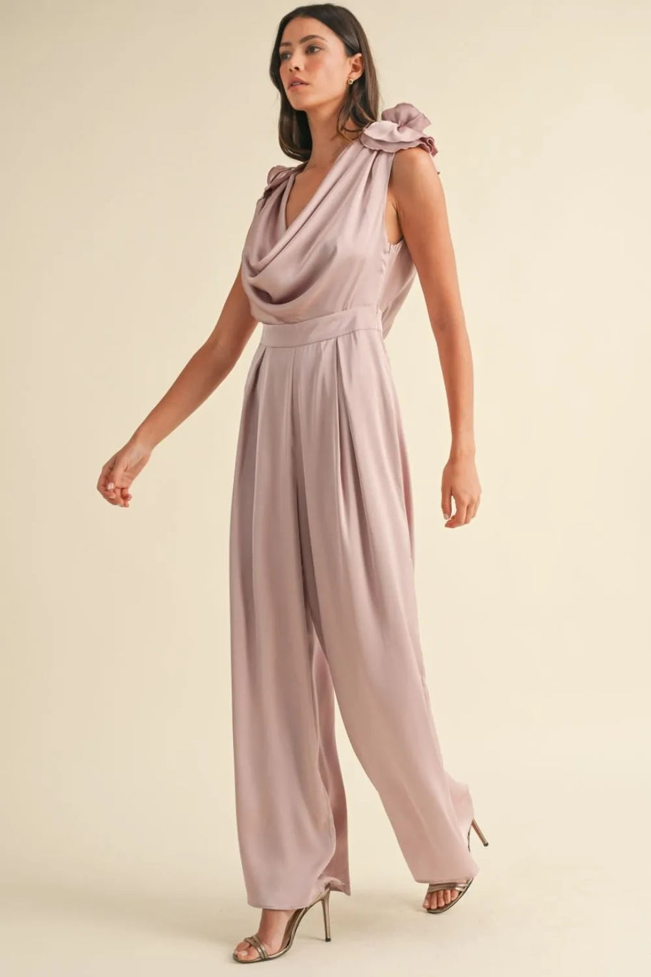 MABLE 3D Floral Applique Deep Cowl Neck Jumpsuit-Jumpsuits & Rompers-Trendsi-[option4]-[option5]-[option6]-[option7]-[option8]-Shop-Boutique-Clothing-for-Women-Online