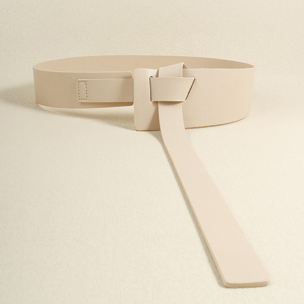 Knot Detail PU Belt-Belts-Trendsi-Ivory-One Size-[option4]-[option5]-[option6]-[option7]-[option8]-Shop-Boutique-Clothing-for-Women-Online