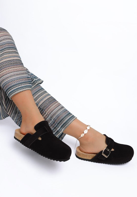 Ratiha Buckle Accent Slip-On Footbed Mules-Rag Company-Black-US-5 / UK-3 / EU-36-[option4]-[option5]-[option6]-[option7]-[option8]-Shop-Boutique-Clothing-for-Women-Online