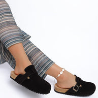 Ratiha Buckle Accent Slip-On Footbed Mules-Rag Company-Black-US-5 / UK-3 / EU-36-[option4]-[option5]-[option6]-[option7]-[option8]-Shop-Boutique-Clothing-for-Women-Online