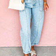 Drawstring Washed Relaxed Fit Boyfriend Jeans-Jeans-Trendsi-Light Blue-4-[option4]-[option5]-[option6]-[option7]-[option8]-Shop-Boutique-Clothing-for-Women-Online