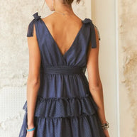 ADORA Tie Shoulder Polka Dot Mesh Dress-Dresses-Trendsi-[option4]-[option5]-[option6]-[option7]-[option8]-Shop-Boutique-Clothing-for-Women-Online