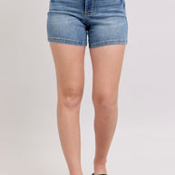 Judy Blue High Rise Tummy Control Denim Shorts-Trendsi-Medium-S-[option4]-[option5]-[option6]-[option7]-[option8]-Shop-Boutique-Clothing-for-Women-Online