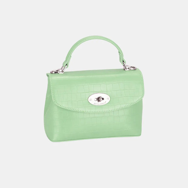 David Jones Texture PU Leather Handbag-Bags-Trendsi-Light Green-One Size-[option4]-[option5]-[option6]-[option7]-[option8]-Shop-Boutique-Clothing-for-Women-Online