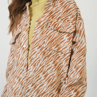 HYFVE Zebra Print Snap Down Long Sleeve Shacket-Jacket-Trendsi-Camel-S-[option4]-[option5]-[option6]-[option7]-[option8]-Shop-Boutique-Clothing-for-Women-Online