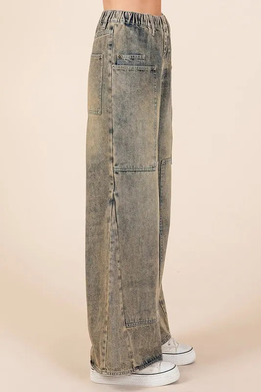 Mittoshop Washed Wide Leg Jeans with Pockets-Jeans-Trendsi-[option4]-[option5]-[option6]-[option7]-[option8]-Shop-Boutique-Clothing-for-Women-Online