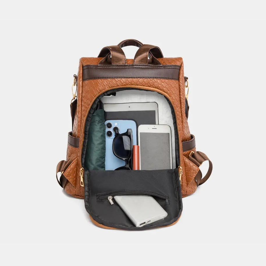 PU Leather Backpack Bag-Bags-Trendsi-[option4]-[option5]-[option6]-[option7]-[option8]-Shop-Boutique-Clothing-for-Women-Online