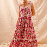 SO ME Floral Maxi Dress With Ribbon Tie Lace Strap-Dresses-Trendsi-[option4]-[option5]-[option6]-[option7]-[option8]-Shop-Boutique-Clothing-for-Women-Online