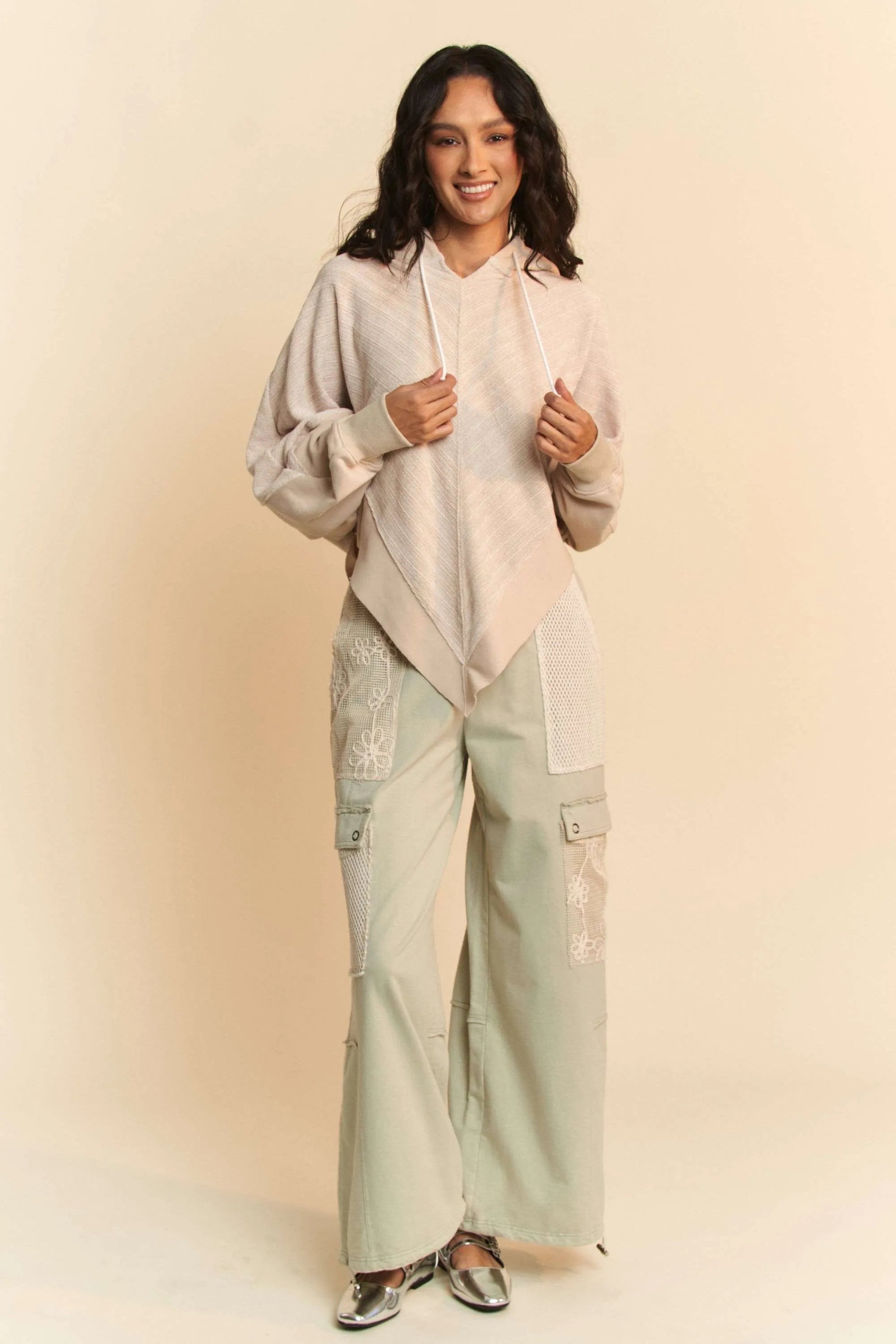 Davi & Dani Lace Patchwork Bottom Opening Adjustable Pants-Pants-Trendsi-[option4]-[option5]-[option6]-[option7]-[option8]-Shop-Boutique-Clothing-for-Women-Online