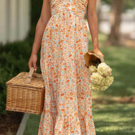 Tiered Halter Neck Printed Cami Dress-Dresses-Trendsi-[option4]-[option5]-[option6]-[option7]-[option8]-Shop-Boutique-Clothing-for-Women-Online