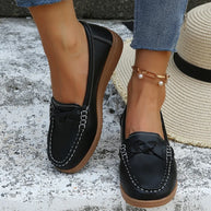 Weave Wedge Heeled Loafers-Shoes-Trendsi-Black-35(US4)-[option4]-[option5]-[option6]-[option7]-[option8]-Shop-Boutique-Clothing-for-Women-Online
