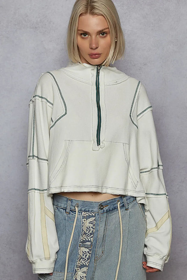 POL Contrast Stitching Zip Front Sweatshirt-Sweatshirts-Trendsi-[option4]-[option5]-[option6]-[option7]-[option8]-Shop-Boutique-Clothing-for-Women-Online