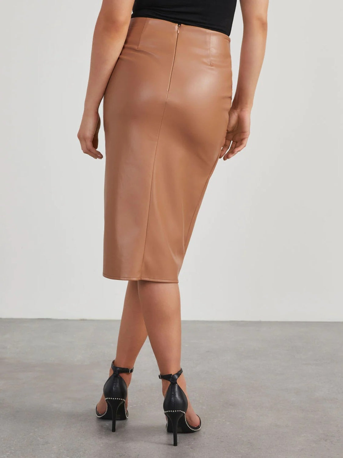 Twist Detail High Waist Skirt-Skirts-Trendsi-[option4]-[option5]-[option6]-[option7]-[option8]-Shop-Boutique-Clothing-for-Women-Online