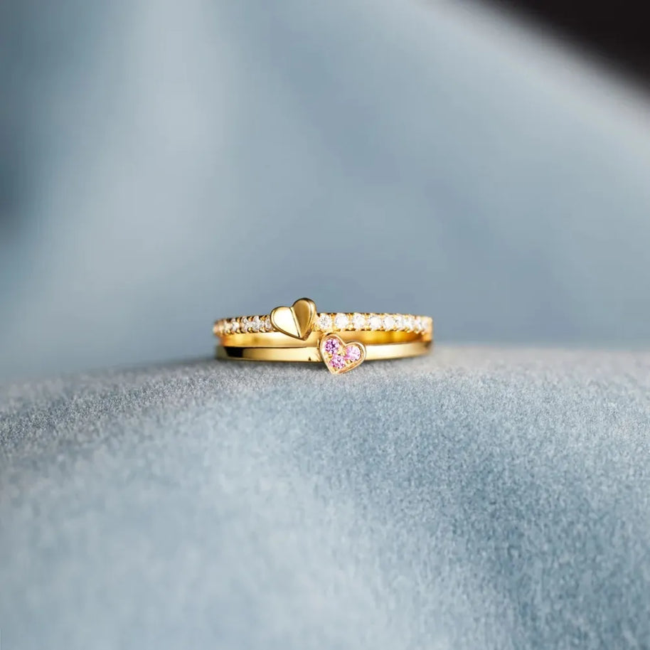 18K Gold-Plated 925 Sterling Silver Double-Layered Ring-RINGS-Trendsi-[option4]-[option5]-[option6]-[option7]-[option8]-Shop-Boutique-Clothing-for-Women-Online