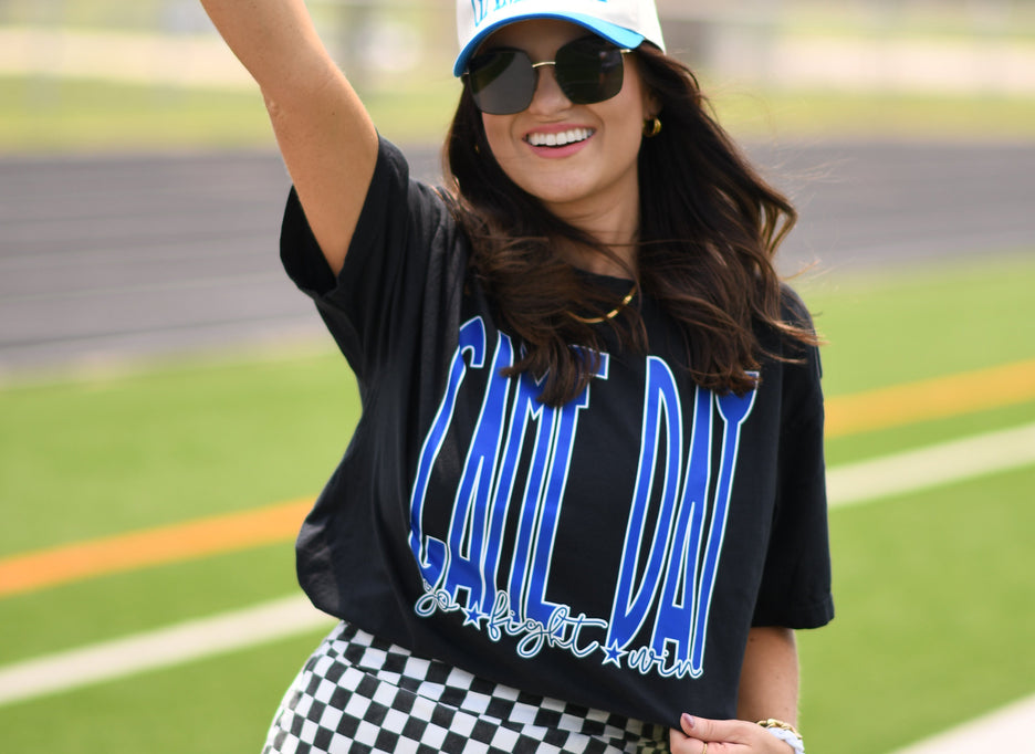 Game Day Go Fight Win Royal Blue-P&PD Wholesale-[option4]-[option5]-[option6]-[option7]-[option8]-Shop-Boutique-Clothing-for-Women-Online