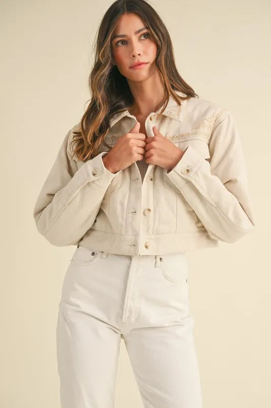 MABLE Embroidered Quilted Cropped Jacket-Coats & Jackets-Trendsi-[option4]-[option5]-[option6]-[option7]-[option8]-Shop-Boutique-Clothing-for-Women-Online