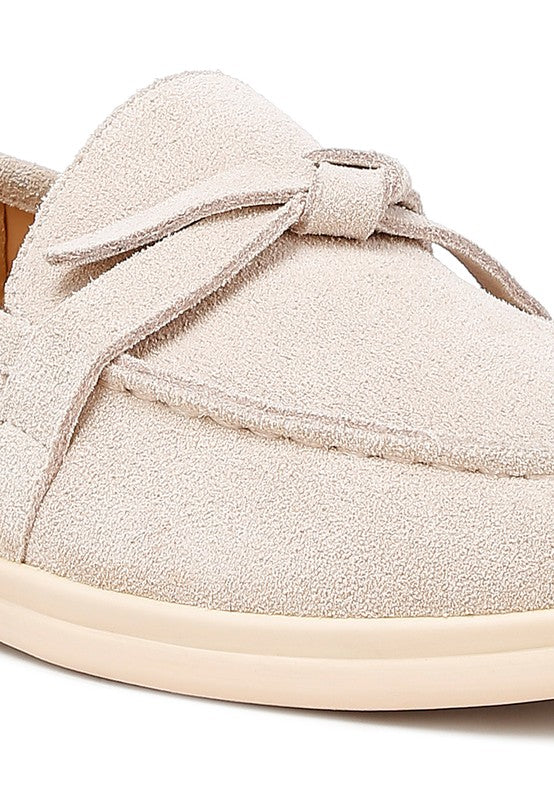 Nautica Genuine Suede Knot Detailed Loafers-Rag Company-[option4]-[option5]-[option6]-[option7]-[option8]-Shop-Boutique-Clothing-for-Women-Online