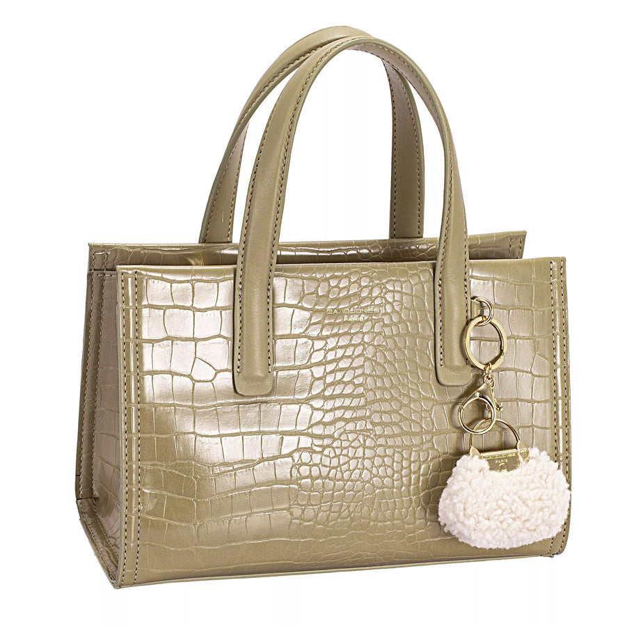 David Jones Crocodile Pattern Handbag-Bags-Trendsi-OLIVE BRANCH-One Size-[option4]-[option5]-[option6]-[option7]-[option8]-Shop-Boutique-Clothing-for-Women-Online