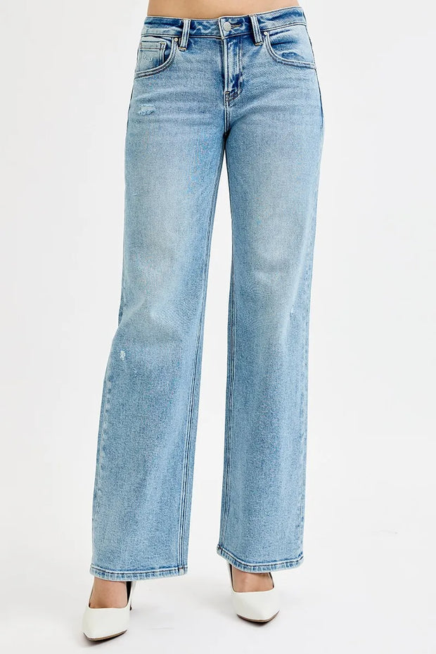 RISEN Full Size Low Rise Ankle Boyfriend Distressed Jeans-Jeans-Trendsi-MEDIUM-0-[option4]-[option5]-[option6]-[option7]-[option8]-Shop-Boutique-Clothing-for-Women-Online