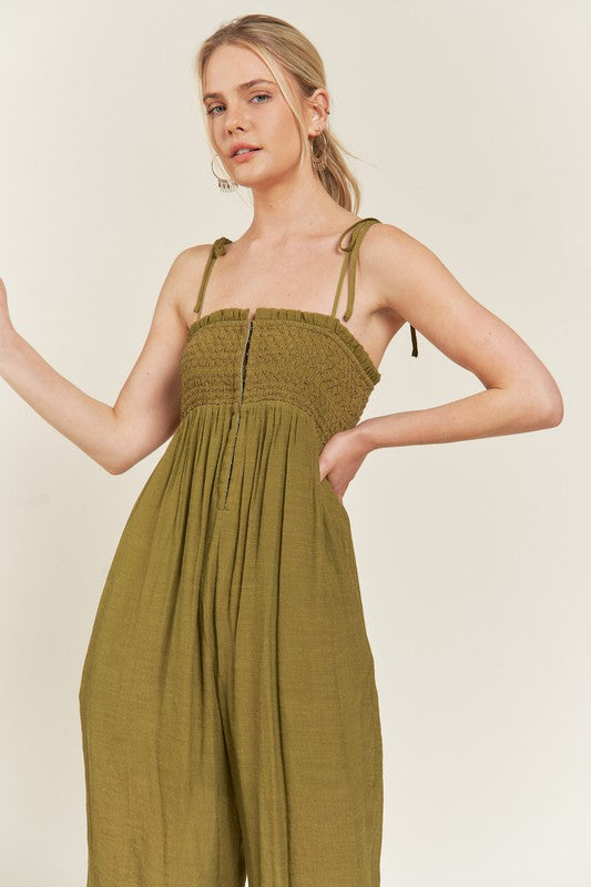 SMOCKED TIE STRAP JUMPSUIT PLUS SIZE-Jade By Jane-[option4]-[option5]-[option6]-[option7]-[option8]-Shop-Boutique-Clothing-for-Women-Online