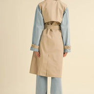 MABLE Layered Look Trench Coat With Denim Jacket-Coats & Jackets-Trendsi-[option4]-[option5]-[option6]-[option7]-[option8]-Shop-Boutique-Clothing-for-Women-Online