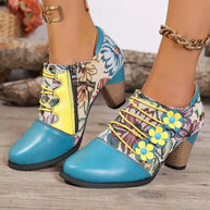 Vintage Bohemian Patchwork Ankle Boots-Trendsi-Peacock Blue-36-[option4]-[option5]-[option6]-[option7]-[option8]-Shop-Boutique-Clothing-for-Women-Online