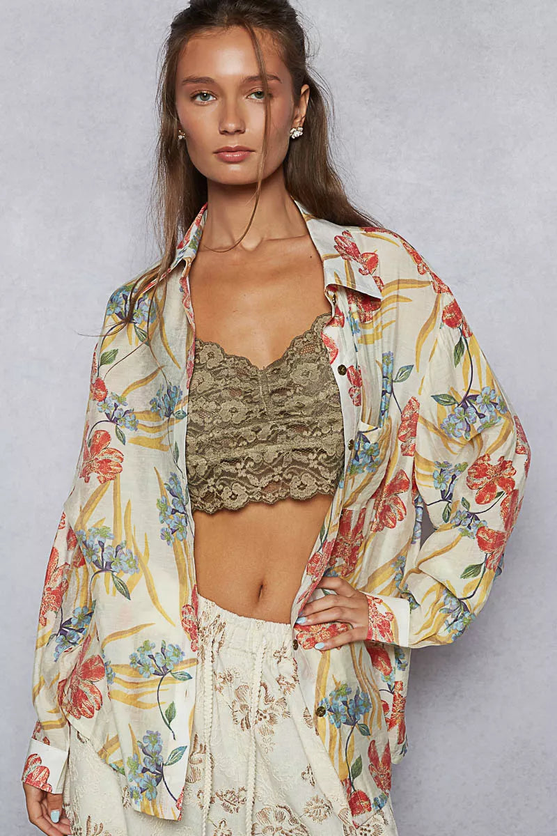 POL Floral Print Button Down Long Sleeve Shirt-Blouses-Trendsi-[option4]-[option5]-[option6]-[option7]-[option8]-Shop-Boutique-Clothing-for-Women-Online