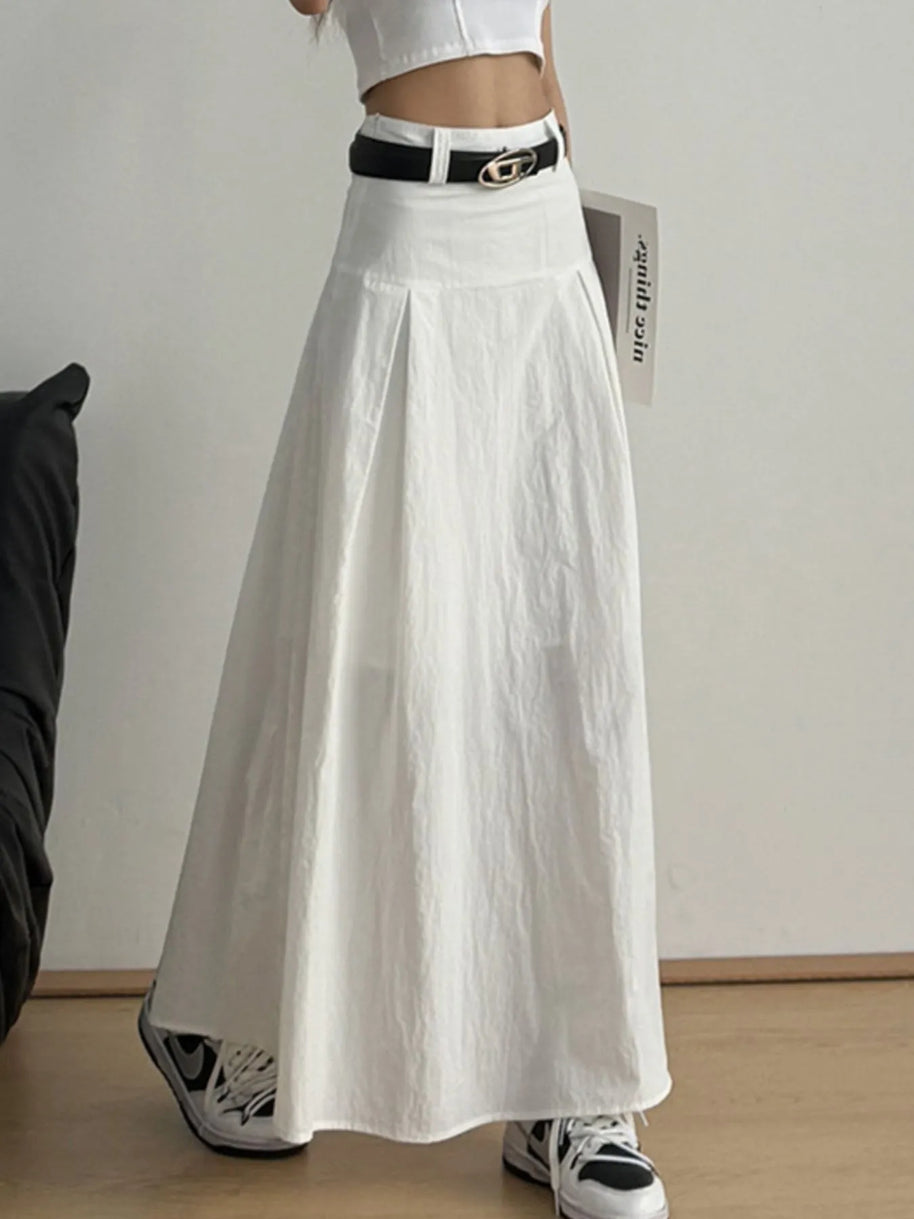 High Waist A-Line Maxi Skirt-Skirts-Trendsi-[option4]-[option5]-[option6]-[option7]-[option8]-Shop-Boutique-Clothing-for-Women-Online