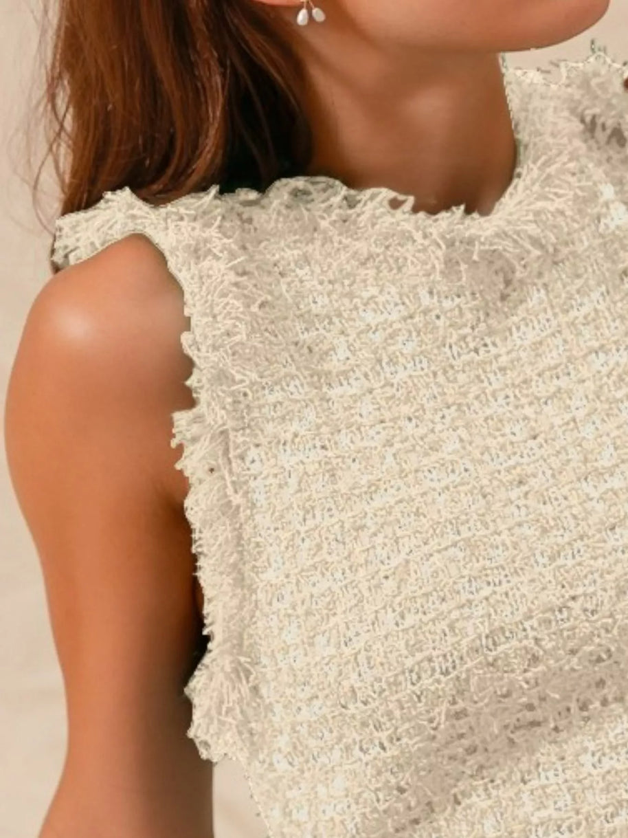 SO ME Tweed Knit Sweater Vest Top-Tank Tops & Camis-Trendsi-[option4]-[option5]-[option6]-[option7]-[option8]-Shop-Boutique-Clothing-for-Women-Online