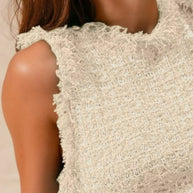 SO ME Tweed Knit Sweater Vest Top-Tank Tops & Camis-Trendsi-[option4]-[option5]-[option6]-[option7]-[option8]-Shop-Boutique-Clothing-for-Women-Online