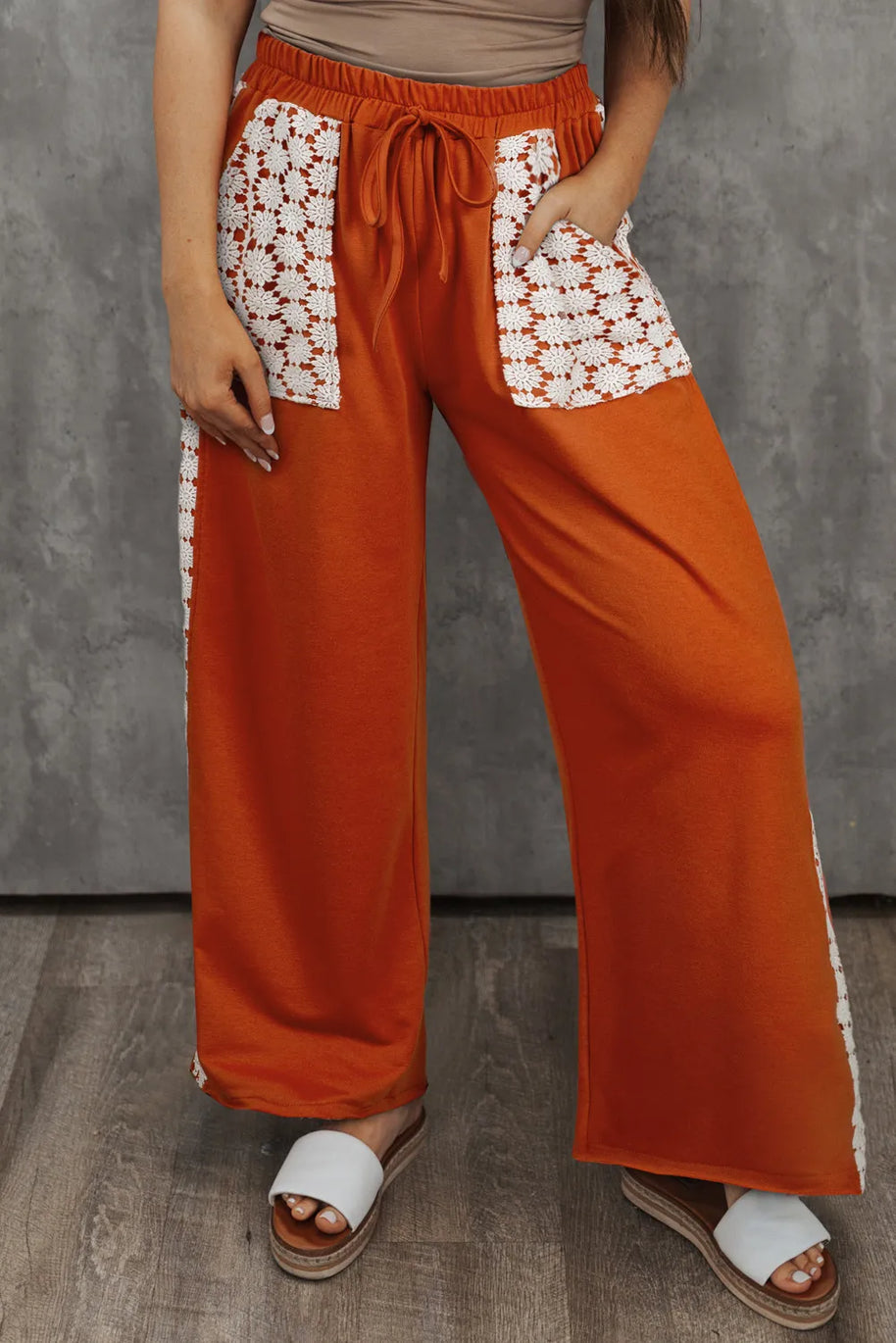 Plus Size Wide Leg Pants-Pants-Trendsi-Orange-1XL-[option4]-[option5]-[option6]-[option7]-[option8]-Shop-Boutique-Clothing-for-Women-Online