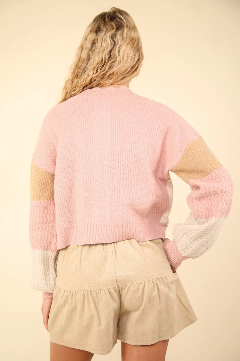 VERY J Color Block Button Down Textured Sweater Cardigan-Cardigan-Trendsi-[option4]-[option5]-[option6]-[option7]-[option8]-Shop-Boutique-Clothing-for-Women-Online