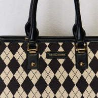 David Jones Argyle Pattern PU Leather Handbag-Bags-Trendsi-[option4]-[option5]-[option6]-[option7]-[option8]-Shop-Boutique-Clothing-for-Women-Online