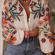 Floral Button Up Long Sleeve Shirt-Tops-Trendsi-[option4]-[option5]-[option6]-[option7]-[option8]-Shop-Boutique-Clothing-for-Women-Online