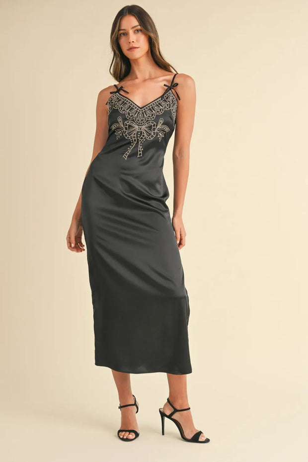 Mable Embroidered Cami Satin Midi Slit Dress-Dresses-Trendsi-Black-S-[option4]-[option5]-[option6]-[option7]-[option8]-Shop-Boutique-Clothing-for-Women-Online
