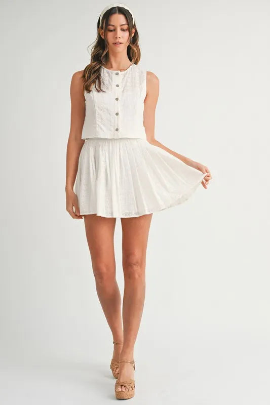 MABLE Eyelet Lace Top and Mini Skirt Set-Sets-Trendsi-[option4]-[option5]-[option6]-[option7]-[option8]-Shop-Boutique-Clothing-for-Women-Online